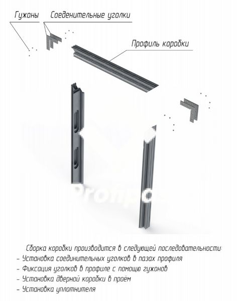 Porte en aluminium h2200x900 encastrée dans le sol, ouverture extérieure HDK-75000 фото