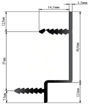 Profilé en Aluminium de Bout pour Portes à Installation Cachée HDT-75005 фото