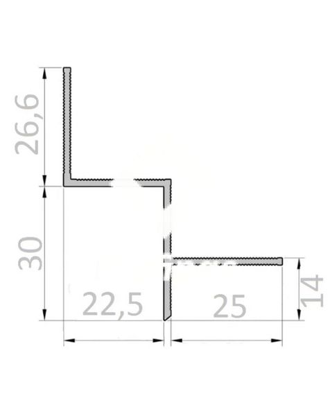 Shadow joint profile 20 mm