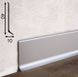 Surface-mounted aluminum skirting board, 40 mm, silver