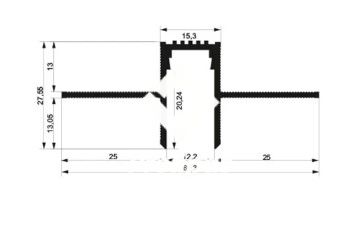 LED-профіль тіньового шву, 15 мм.,  без покриття TP-150L фото