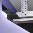 Shadow joint profile with LED ice lighting 20 mm, floating ceiling, BLACK Ral 9005 mat Curved TP-202L фото 15