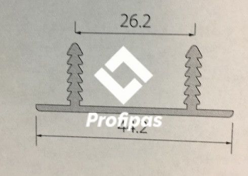 торцевий алюмінієвий профіль зовнішнє відкривання, для дверей прихованого монтажу, дерев`яне полотно HDT-75004 фото