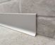 Surface-mounted aluminum skirting board, 60 mm, silver