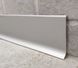 Surface-mounted aluminum skirting board, 80 mm, silver