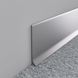 Surface-mounted aluminum skirting board, 80 mm, silver