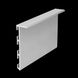 Built-in plinth aluminum hidden installation 55 mm, silver mat