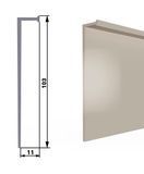 Integrated 103 mm.,  hidden installation aluminum skirting board, Without coating
