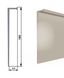 Integrated 103 mm.,  hidden installation aluminum skirting board, silver