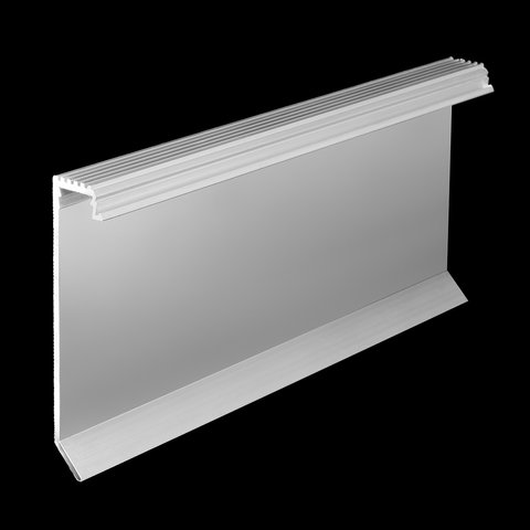 Concealed aluminum skirting board with LED lighting 60 mm