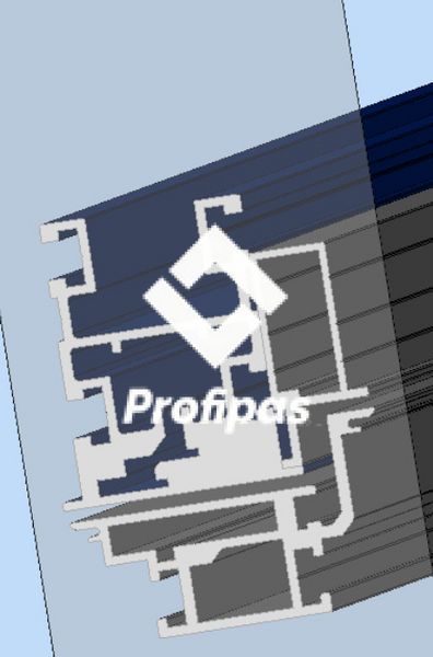 Aluminum quarter profile for the production of concealed doors (internal opening)