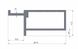 Aluminum quarter profile for the production of concealed doors (internal opening)