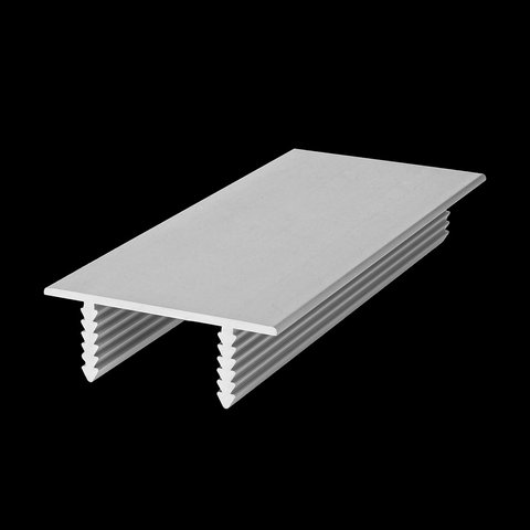 Aluminum end profile for door leaf made of chipboard medium density fiberboard