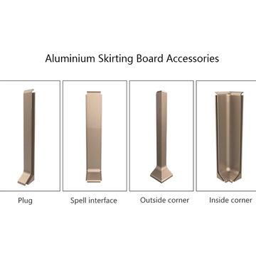 aluminium skirting board, Accessories for aluminum plinths