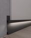 Aluminum skirting board for hidden installation 80 mm original Profilpas, black ral 9005