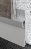 Aluminum plinth for hidden installation 80 mm original Profipas, silver matt
