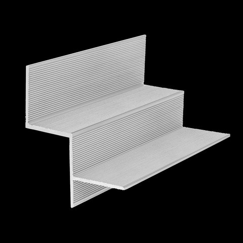 Aluminum shadow joint profile, flush-mounted, 20 mm for flooring.