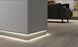 Concealed aluminum skirting board with LED lighting 60 mm